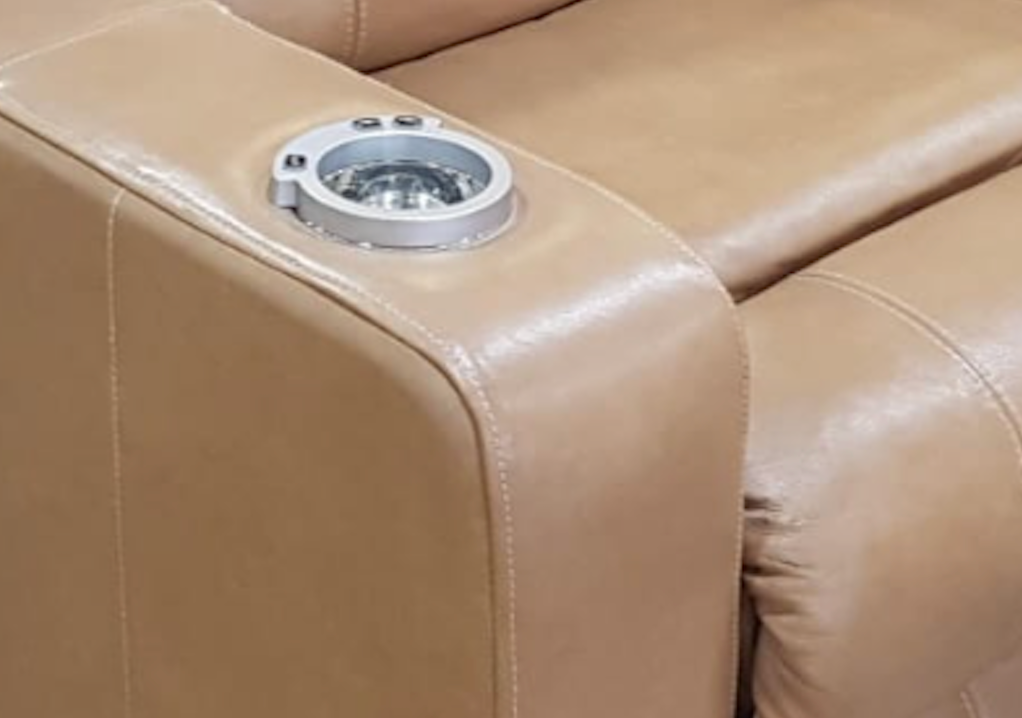 Recliner VIP Cinema Love Seat - Mocha