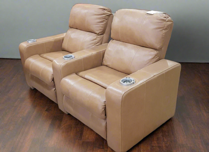 Recliner VIP Cinema Love Seat - Mocha